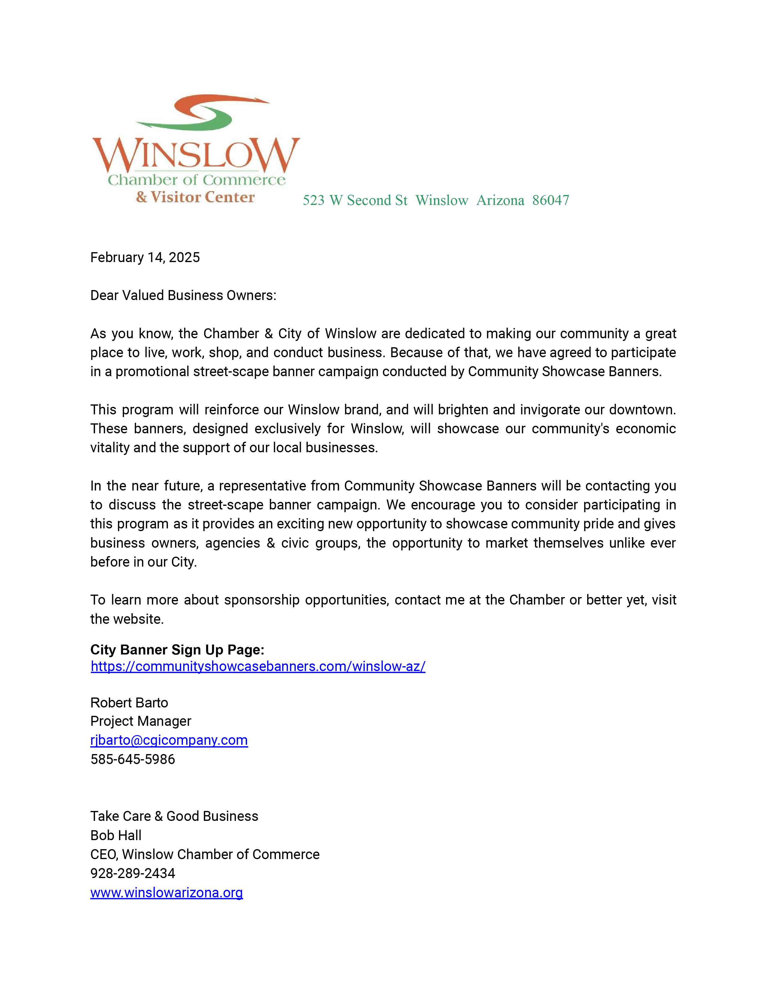 Winslow AZ Y2_Community Letter_WEB