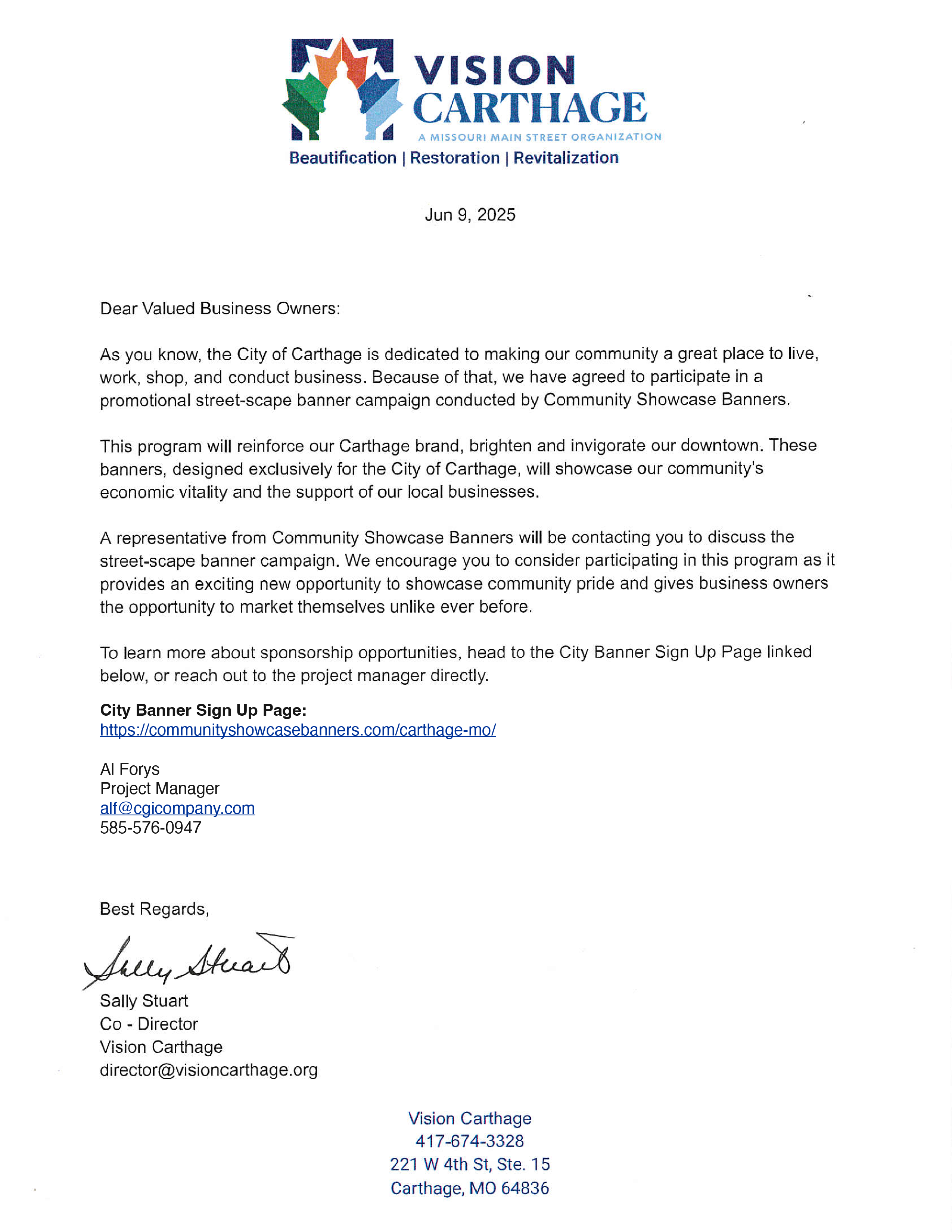 Carthage, MO Y1_Community Letter_WEB