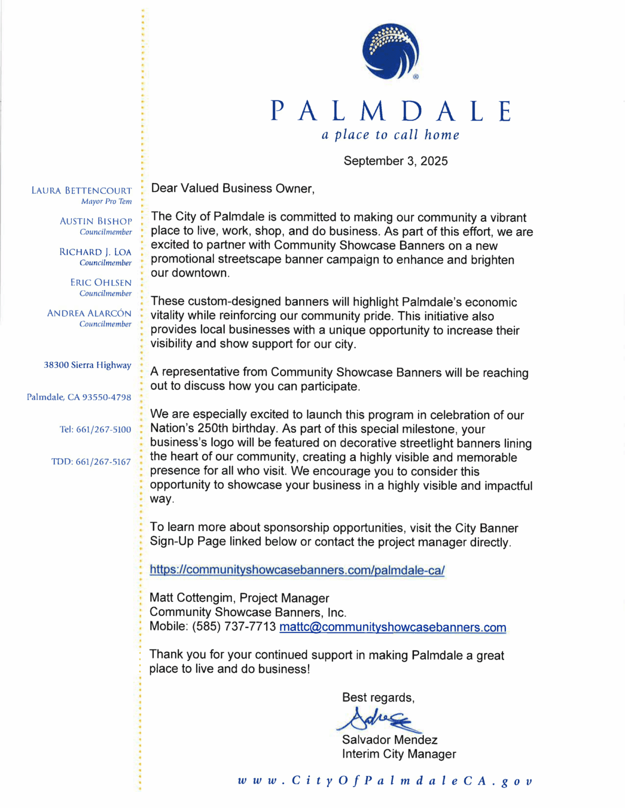 Palmdale, CA | Community Showcase Banners