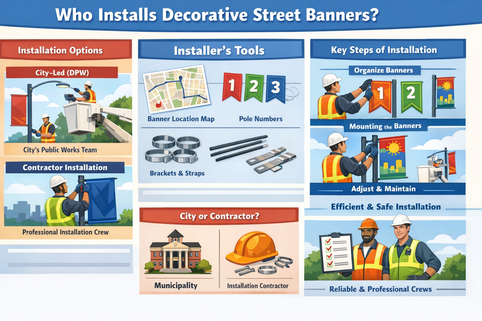 Who Installs Decorative Street Banners